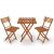 Bs001lb Wooden Balcony Set - Table and Chairs