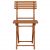 Bs001lb wooden folding balcony chair, front view