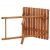 Bs001lb wooden folding balcony chair, folded side view