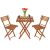 Bs001lb wooden folding balcony set with table and chairs, tulips and coffee