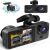 Velixo® cameră auto triplă cu cameră de marșarier, 1080p Full HD, unghi de vizualizare de 170°, ecran HD de 2", vizibilitate nocturnă, detectare mișcare, unghi larg de vizualizare, înregistrare în buclă, senzor G
