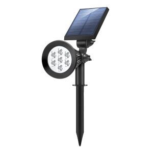 Velixo® RGB соларна прожекторна лампа с 7 COB LED, 600 лумена, 8 режима, водоустойчива IP65, сензор за здрач, идеална за градина, дом и външно осветление - Nonbrand Слънчев фенер