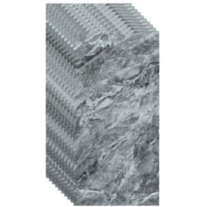 50 S DEPOT® tapéta csempe készlet, vastagság 2mm, méretek 30x60cm, márványutánzat, szürke, COD: P8807