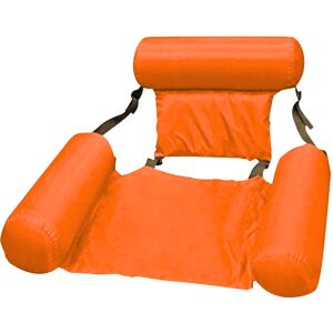 SDEPOT® felfújható szék, tökéletes a strandon vagy a medencében töltött napokhoz, gyermekek és felnőttek számára egyaránt tervezve, tartós és ellenálló PVC-ből készült, narancssárga