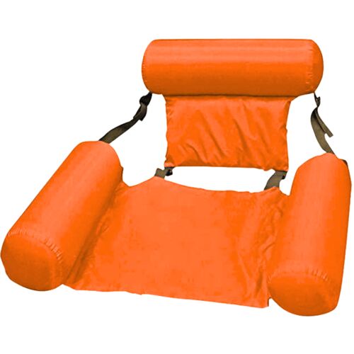 SDEPOT® felfújható szék, tökéletes a strandon vagy a medencében töltött napokhoz, gyermekek és felnőttek számára egyaránt tervezve, tartós és ellenálló PVC-ből készült, narancssárga 140643746