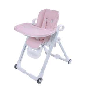 Moja prvá detská stolička na kŕmenie s nastaviteľnou výškou a dvojitým podnosom #pink