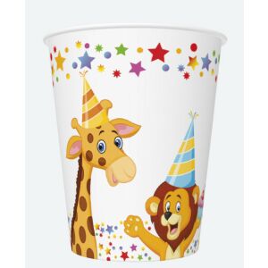 Happy Birthday Star papír pohár 8 db-os 250 ml 129927995 - Party kellék