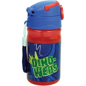 Пластмасова бутилка за вода Spiderman Dino Webs 350ml със сламка и каишка за носене - Носител на храна и напитки