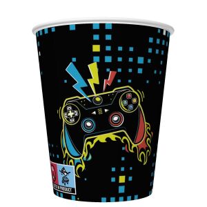 Gamer Play Pad papír pohár 8 db-os 250 ml 129928118 - Party kellék