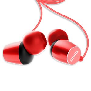 Részletes nézet az Aiwa ESTM-20RD piros fülbe helyezhető fejhallgatókról - Aiwa