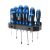 Högert 12-piece screwdriver set with blue and black handles