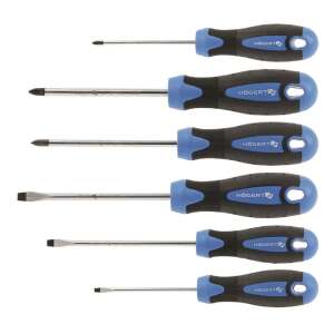 Högert 6-piece screwdriver set with Phillips and slotted heads - Högert