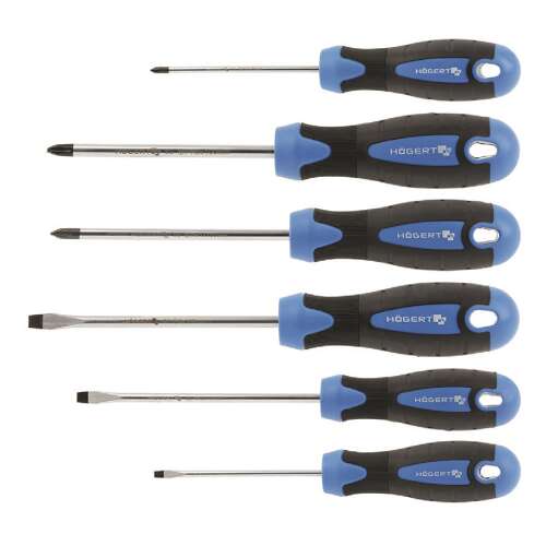 Högert 6-piece screwdriver set with Phillips and slotted heads
