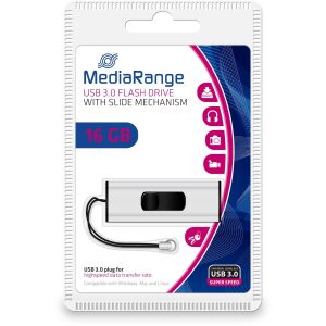 MediaRange MR915 16 GB USB Type-A / Micro-USB 3.2 Gen 1 Fekete, Ezüst Pendrive 129948347 - MediaRange