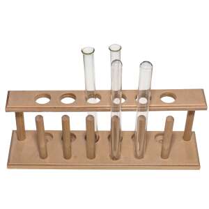 Drewniany stojak na probówki, mieści 6 probówek i 6 miejsc do suszenia, pasuje do probówek o średnicy 16-18 mm i długości do 100-180 mm - Przybory kuchenne