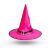 Rózsaszín Halloween Boszorkány Kalap, 38cm Poliészter Jelmez Kiegészítő