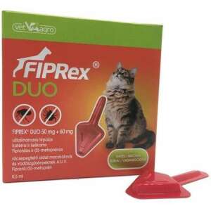 Fiprex Duo macskáknak és vadászgörényeknek [Fipronil 50 mg, (S)-metoprén 60 mg] (1 pipetta) 41758825 