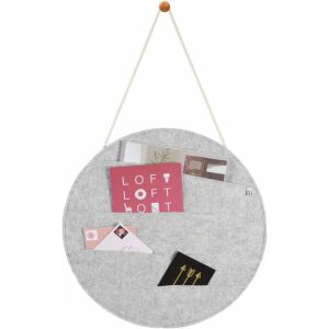 MDesign Wiszący uchwyt na pocztę, materiał tekstylny, jasnoszary, 44,5 x 69,9 cm 140767274 - Sortownik Gardrobe