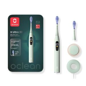 Oclean X Ultra 20 Zelená elektrická zubná kefka s nabíjacím príslušenstvom - Elektrická zubná kefka