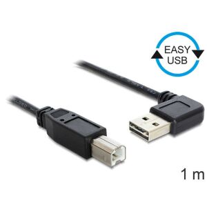 Delock EASY-USB 2.0 -A apa hajlított &gt; USB 2.0-B apa kábel, 1 m 129970251 - Adatkábel