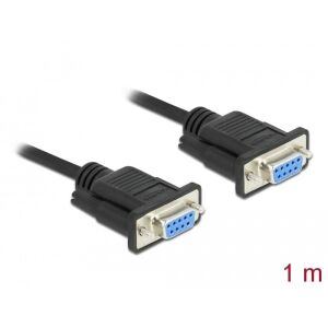 Delock Sub D9-es, null modemű, RS-232 soros kábel, anya-anya, 1 m 129970935 - Adatkábel