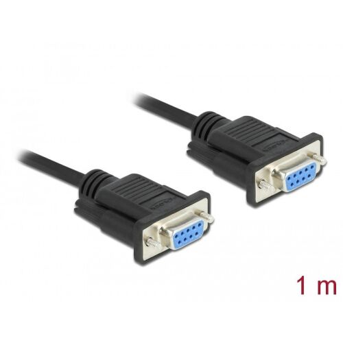 Delock Sub D9 Nullmodem RS-232 serielles Kabel, Buchse-Buchse, 1 m 129970935