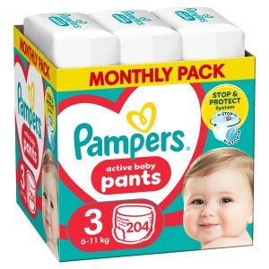 Pampers Pants mjesečni paket pelena 6-11kg Midi 3 (204 kom)
 144122012 - Pampers