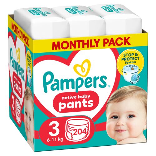 Pampers Pants Monatswindelpaket 6-11kg Midi 3 (204Stk) 144122012