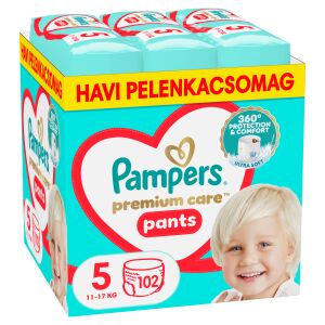 Pampers Premium Care Pants havi Pelenkacsomag 11-17kg Junior 5 (102db) 145359847 - Pelenkázás