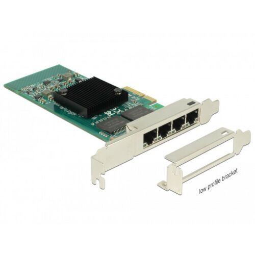 Delock PCI Express Kártya &gt; 4 x Gigabit LAN