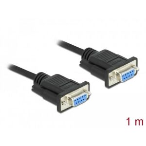 Delock soros kábel RS-232 D-Sub 9-es anyából nullmodemes anyába, keskeny dugós házzal - 1 m 129974892 - Adatkábel