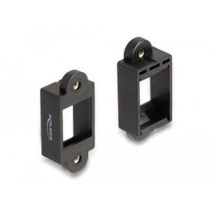 Delock Keystone tartó fekete csavaros csatlakozással szereléshez 129974906 - Keystone modul kiegészítő