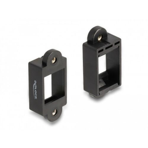 Delock Keystone tartó fekete csavaros csatlakozással szereléshez 129974906