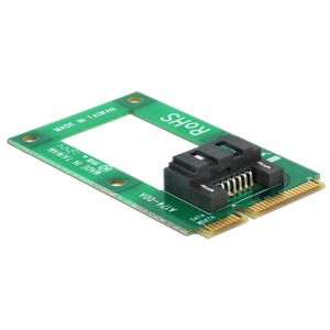 Delock MiniPCIe átalakító mSATA teljes méret &gt; 1 x SATA 7 pin anya 129975274 - Mini PCI Express átalakító