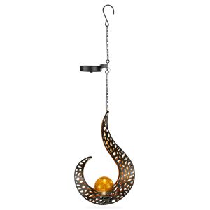 Lampă suspendată cu energie solară Navaris, design cu flacără, iluminat exterior, decor de grădină - Lanternă solară