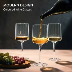 4 db-os Navaris borospohár készlet, 400 ml, szárral, modern dizájn, átlátszó, 56212.03 135949120 - Pohár