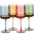 Navaris 4 darabos színes borospohár készlet, 400 ml, szárral, modern dizájn