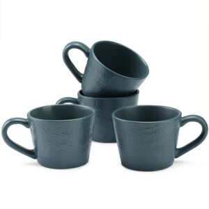 Sada 4 hrnčekov Navaris Linen Artisan, 350 ml, 4 kusy, modré, keramické, NAV001WX8DR030C 129998374