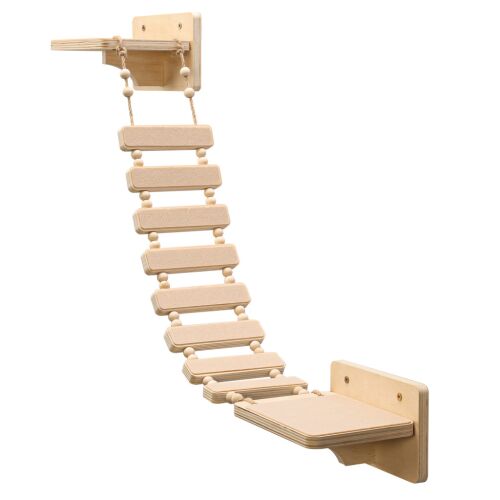 Navaris ścienny most dla kotów z platformami, widok z boku