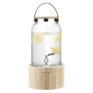 Navaris italadagoló fa állvánnyal, 5,6L, rozsdamentes acél csappal, elegáns, üveg, 60333.01