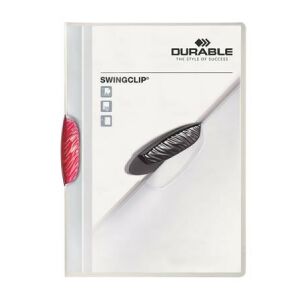Gyorsfűző, klipes, A4, DURABLE "Swingclip® 30", bíbor 129991618 - Durable