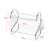 Praktikus Two-Tier Dish Rack with Dimensions