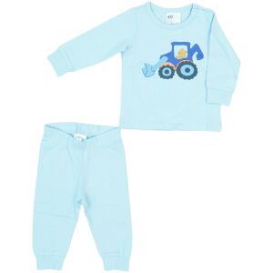 H&M chlapčenský modrý pyžamový set s potlačou traktora, veľkosť 62 - H&M