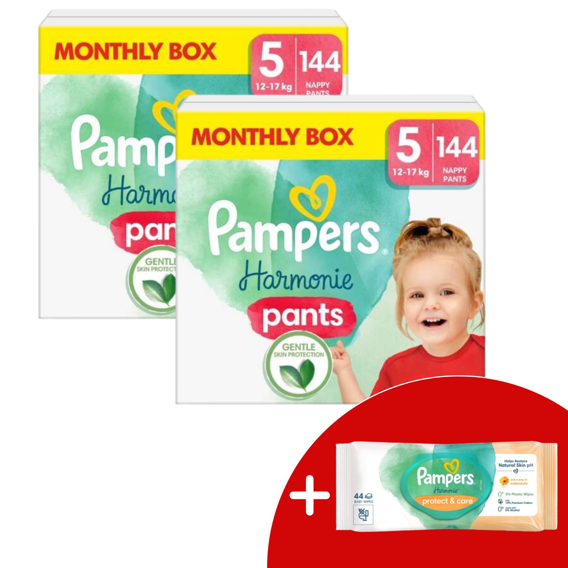 Pampers Harmonie Pants 2 havi Pelenkacsomag 12-17kg Junior 5 (288...