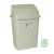 Grey 16 Liter Plastic Swing Top Trash Can for Kitchen or Office