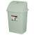 16 liter plastic swing lid trash can, grey, Planet brand