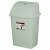 16 liter plastic swing lid trash can, grey, Planet brand
