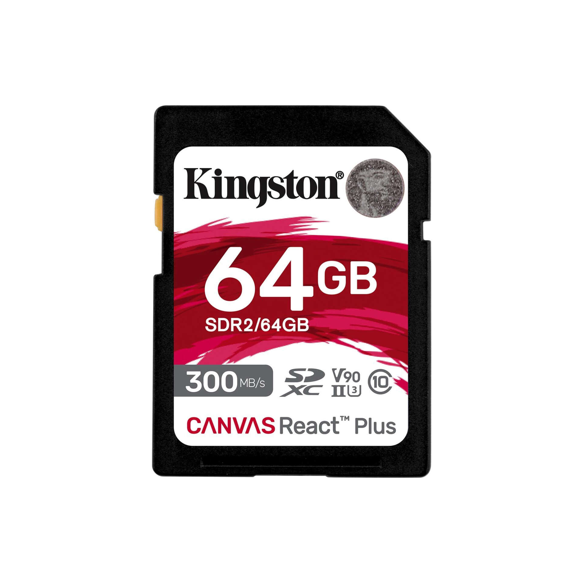 Kingston SDR2/64GB memóriakártya SDXC 64GB Canvas React Plus UHS-...