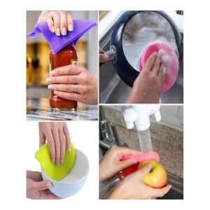 SIKS szilikon szivacsos edénykészlet, hosszú távra, 3 db 136260404 - Mosogatószivacs