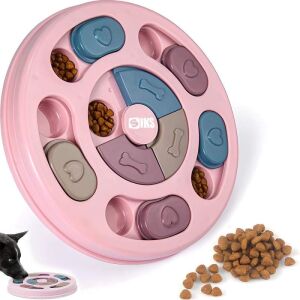 SIKS lassú etetőtál kutyáknak és macskáknak, kirakós minta, elősegíti a lassú etetést és a mentális stimulációt, 14 etetési zóna, csúszásmentes, harapásálló, emésztési zavarok megelőzése, kön 136314928 - Evéslassító kisállat tál